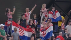 Slavlje hrvatskih navijača nakon osvajanja zlata, Foto: HTV/HRT