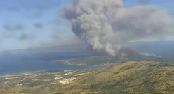 Požar na Čiovu iznad Okruga Gornjeg , Foto: Hrvatska vatrogasna zajednica/-