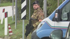 Vojska i policija na granici između Italije i Slovenije, Foto: HTV/HRT