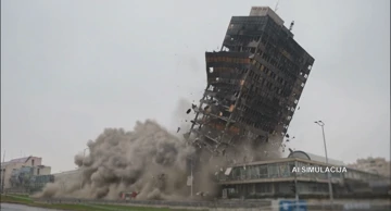 AI simulacija rušenja Vjesnika