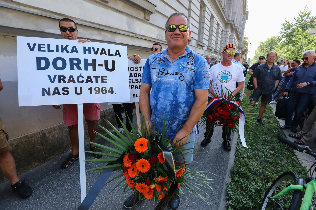 Prosvjed u organizaciji Općine Primošten, Foto: Robert Anić/Pixsell