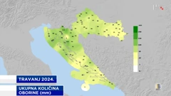 ukupna travanjska količina oborine, Foto: HTV/DHMZ/HRT
