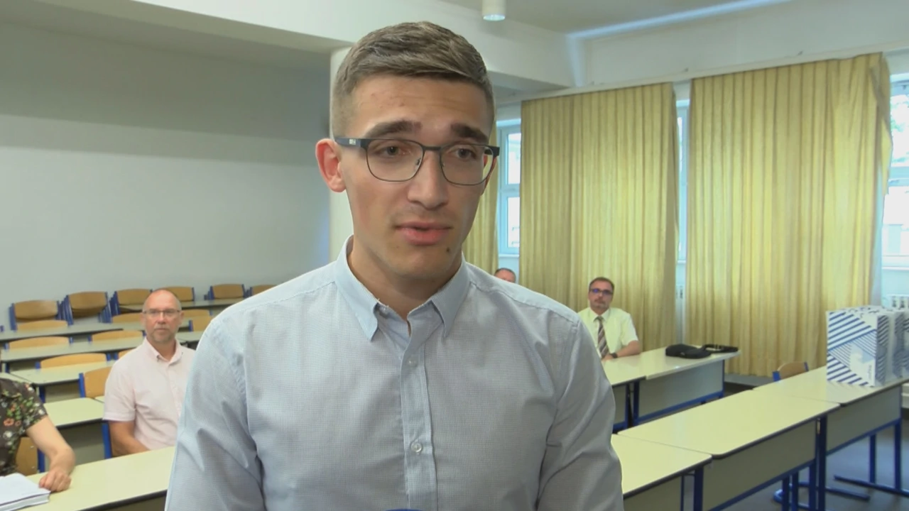 Antonio Supan,  stipendist FINA- e na Veleučilištu u Požegi, Foto: Regionalni dnevnik/HTV/HRT