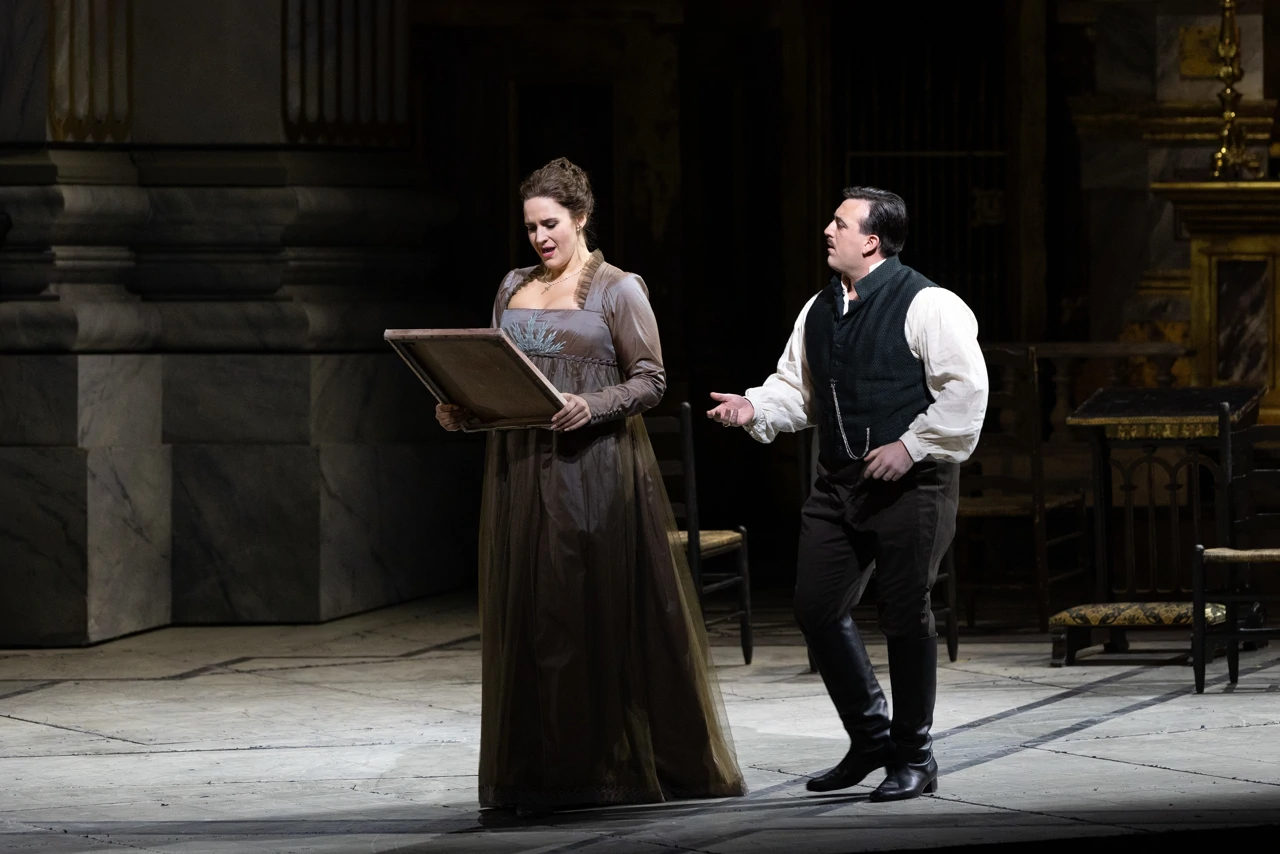 Lise Davidsen kao Tosca i Freddie De Tommaso kao Cavaradossi u Puccinijevoj Tosci 