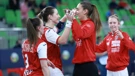Slavlje hrvatskih rukometašica nakon pobjede nad Mađarskom