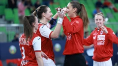 Slavlje hrvatskih rukometašica nakon pobjede nad Mađarskom