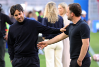 Jose Barcala i Pere Romeu uoči utakmice  , Foto: Robin Rudel/REUTERS