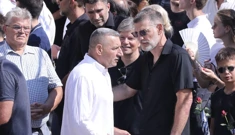 Ante Gotovina i Slaven Bilić na posljednjem ispraćaju Mislava Bezmalinovića, Foto: Ivo Čagalj/PIXSELL
