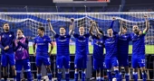 Slavlje igrača Dinama nakon pobjede protiv Fenerbahčea
