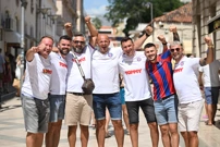 Navijači Hajduka uoči utakmice Hajduk - PAOK, Foto: Ante Cizmic/CROPIX