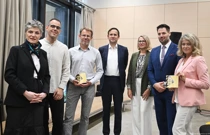 Nina Cossetto, Vinko Karmelić, Tomislav Fačini, Matija Fortuna, Ivana Kocelj, Miron Hauser, Gordana Krpan, Foto: Renato Branđolica/HRT