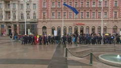 Prosvjed vatrogasaca, Foto: HTV/HRT