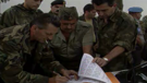 Singing of the terms of the Serbian surrender in Topusko