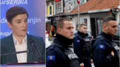 Srbijanska premijerka Ana Brnabić; policijska patrola na sjeveru Kosova