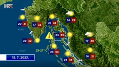 Vremenska prognoza, Foto: HTV/HRT