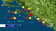 Nedjelja sunčana i vrlo vruća, u Dalmaciji i do 40 stupnjeva, Foto: HTV/HRT