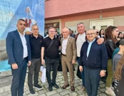 Gradonačelnik Bitole Toni Konjanovski, predsjednik Vijeća Bojan Bojkoski, predsjednik KUD Ilindena Antonio Dimitrovski, član općine Aleksandar Stefanovski i ostali, Foto: Neda Maretić/gh