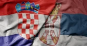 Hrvatska i srbijanska zastava