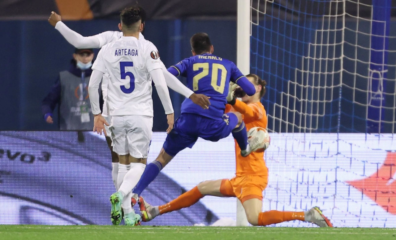 Luka Menalo postiže gol za 1:0 , Foto: Antonio Bronić/REUTERS