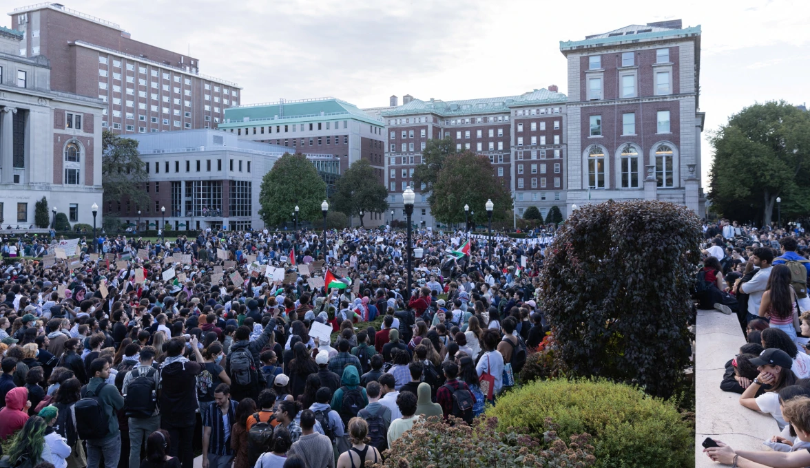 Dio studenata na sveučilištu Columbia u New Yorku dao je potporu Palestincima u Gazi