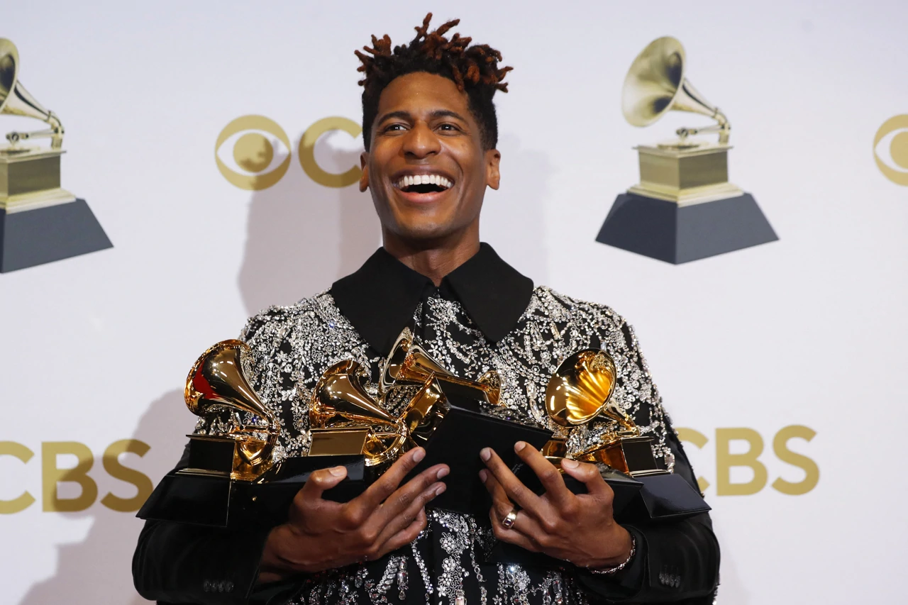 Jon Batiste sa svojim nagradama, Foto: Steve Marcus/REUTERS