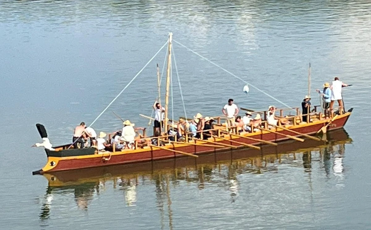 Replika rimskog broda iz 4.stoljeća iz projekta “Living Danube Limes”, Foto: HRT/Radio Osijek