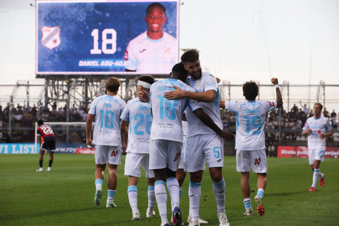 Rijeka - Hajduk. Anel Husić, Daniel Adu-Adjei