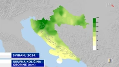 ukupna svibanjska količina oborine, Foto: DHMZ/HTV/HRT
