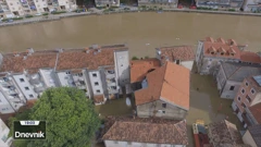 Povijesni vodostaj Zrmanje, Obrovac pod vodom