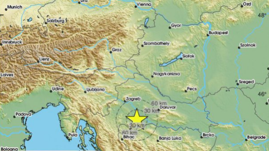 Slab potres kod Petrinje