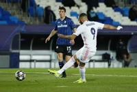 Karim Benzema, Real Madrid - Atalanta, 16.3.2021., Foto: Juan Medina/REUTERS