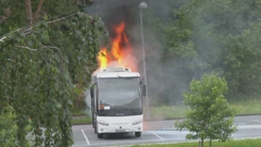 Na parkiralištu Muzeja krapinskih nenadertalaca zapalio se autobus 