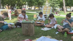Bjelovarski učenici uče u parku