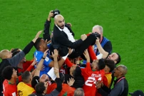 Slavlje Maroka nakon plasmana u polufinale, Foto: Paul Childs/REUTERS