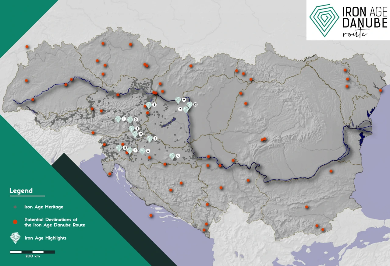 Karta "Staze željeznog doba Podunavlja"