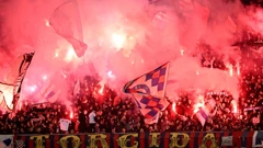 Bakljada Torcide na Jadranskom derbiju