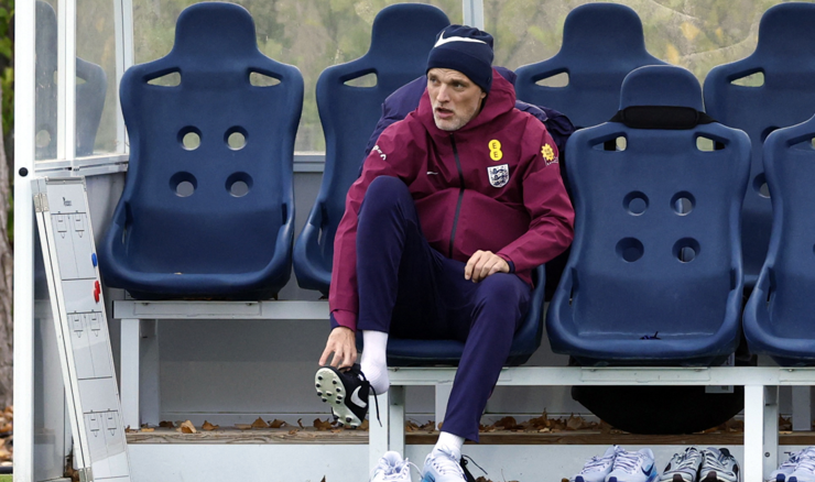 Izbornik Engleske Thomas Tuchel na treningu uoči ogleda sa Srbijom