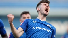 Petar Sučić slavi gol za 1:0