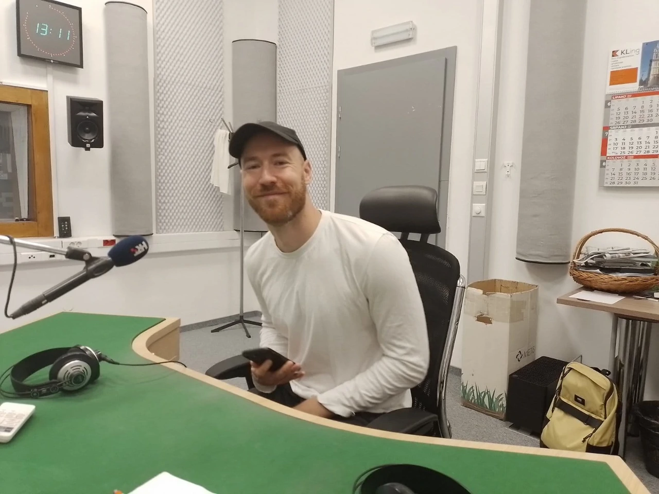 Edi Ćelić u studiju Radio Rijeke, Foto: Albert Petrović/RR