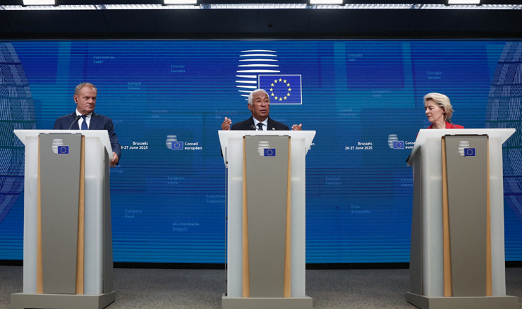 Donald Tusk, Antonio Costa i Ursula von der Leyen