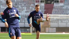 Mislav Oršić na treningu Vatrenih u Splitu u ožujku