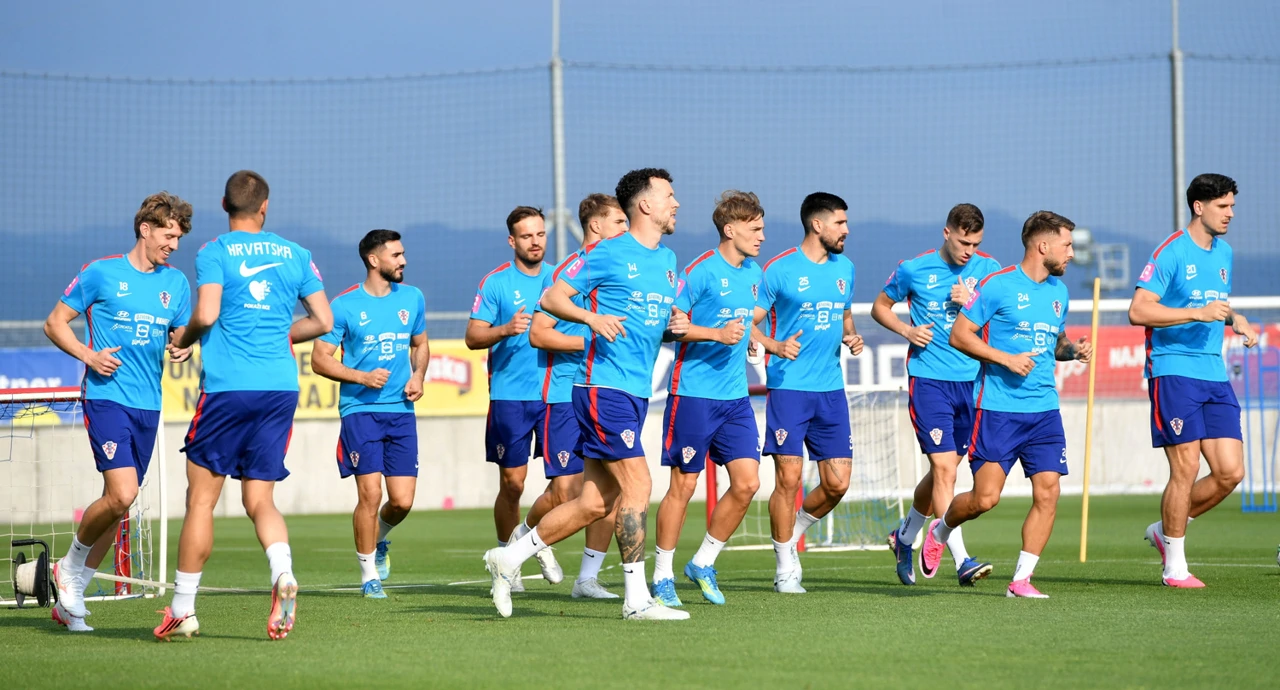 Trening hrvatske nogometne reprezentacije u Rijeci, Foto: Damir Skomrlj/CROPIX