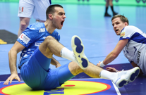 Island - Hrvatska. Mateo Maraš i Bjarki Mar Elisson , Foto: Sanjin Strukic/PIXSELL