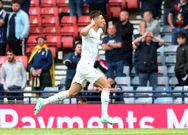 Patrik Schick slavi nakon fantastičnog loba za 2:0, Foto: Robert Perry/Pool via REUTERS