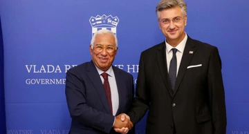 Antonio Costa i Andrej Plenković u Banskim dvorima 