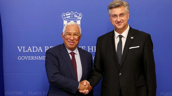 Antonio Costa i Andrej Plenković u Banskim dvorima 