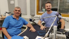 Marinko Žuža i Dražen Zima u studiju Radio Rijeke