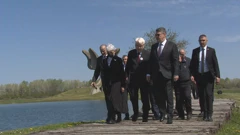 Predsjednik Zoran Milanović u Jasenovcu, Foto: HRT/HTV