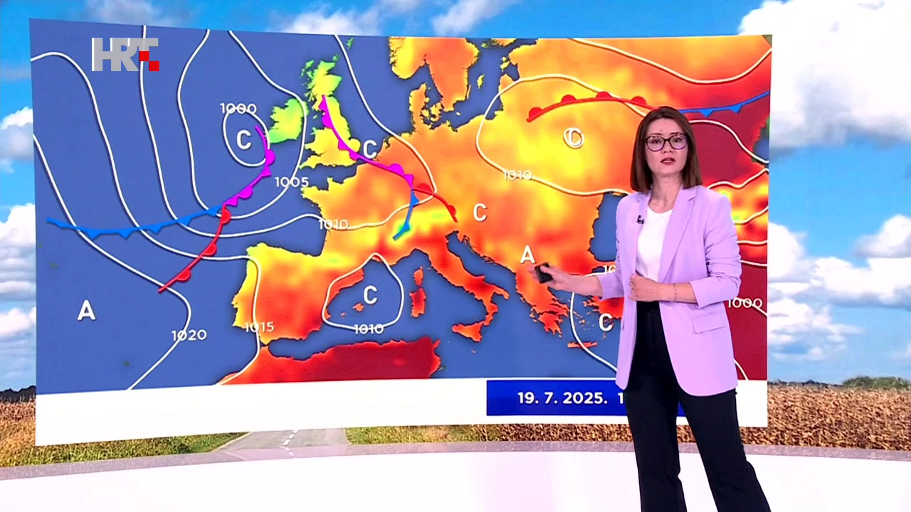 Vremenska prognoza za 19. 7. 2025.