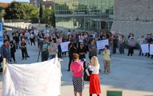 Prosvjed u Šibeniku, Foto: Dusko Jaramaz /PIXSELL